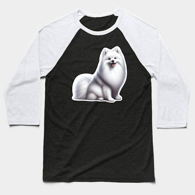 American Eskimo Dog Baseball T-Shirt by millersye